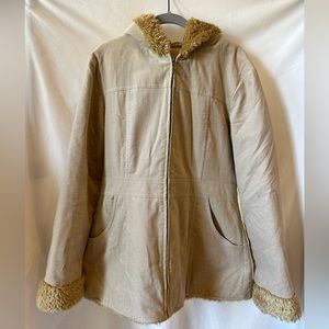 Static Y2K Faux Fur Lined Coat